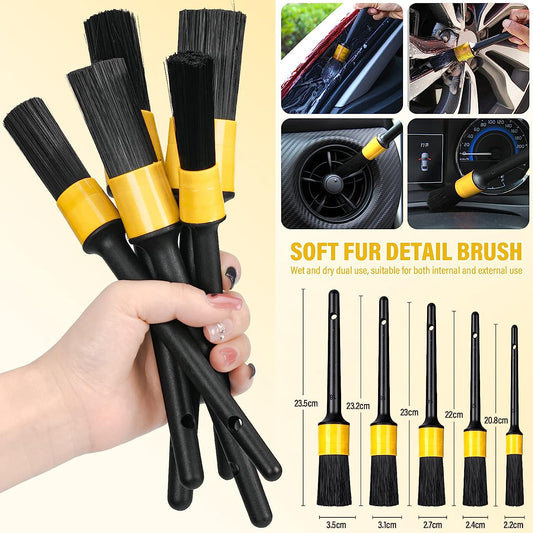 Auto Reinigungsset - 20-Teiliges Autopflege Set Für Innenraum Und Außen - Autowaschset Mit Bürsten, Polierschwämmen, Reinigungsgel Und Mehr - Praktische Tragetasche Inklusive